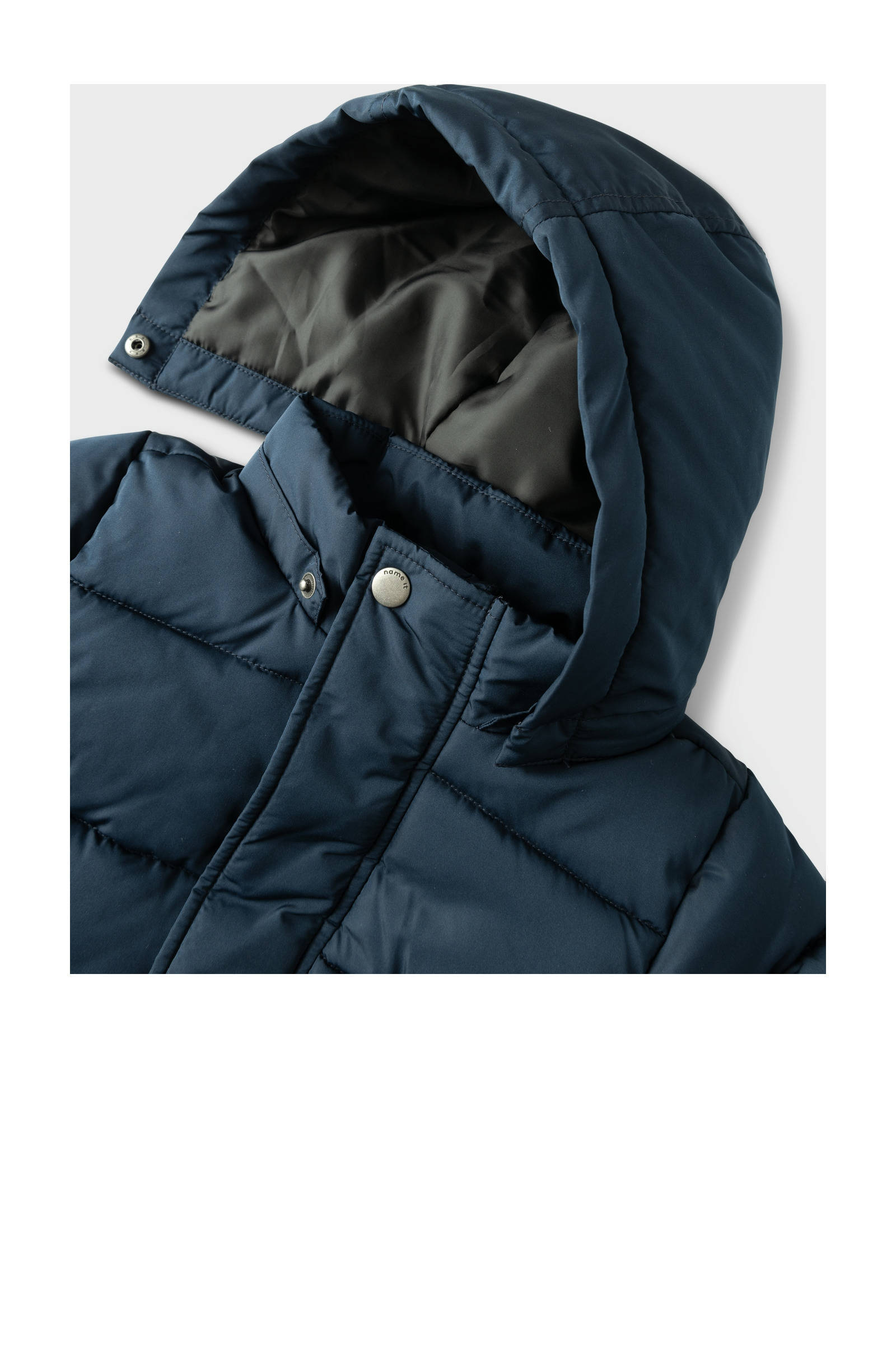 NAME IT baby gewatteerde winterjas NMMMEMO donkerblauw