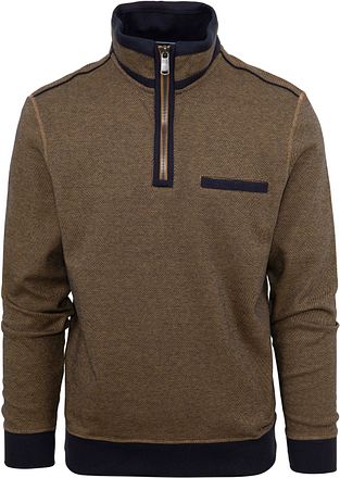 Casa Moda Halfzip Trui Okergeel 413572800-539 kopen