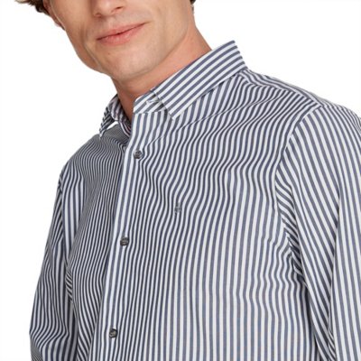 Chemise à manches longues homme Poplin Stretch Stripe CALVIN KLEIN