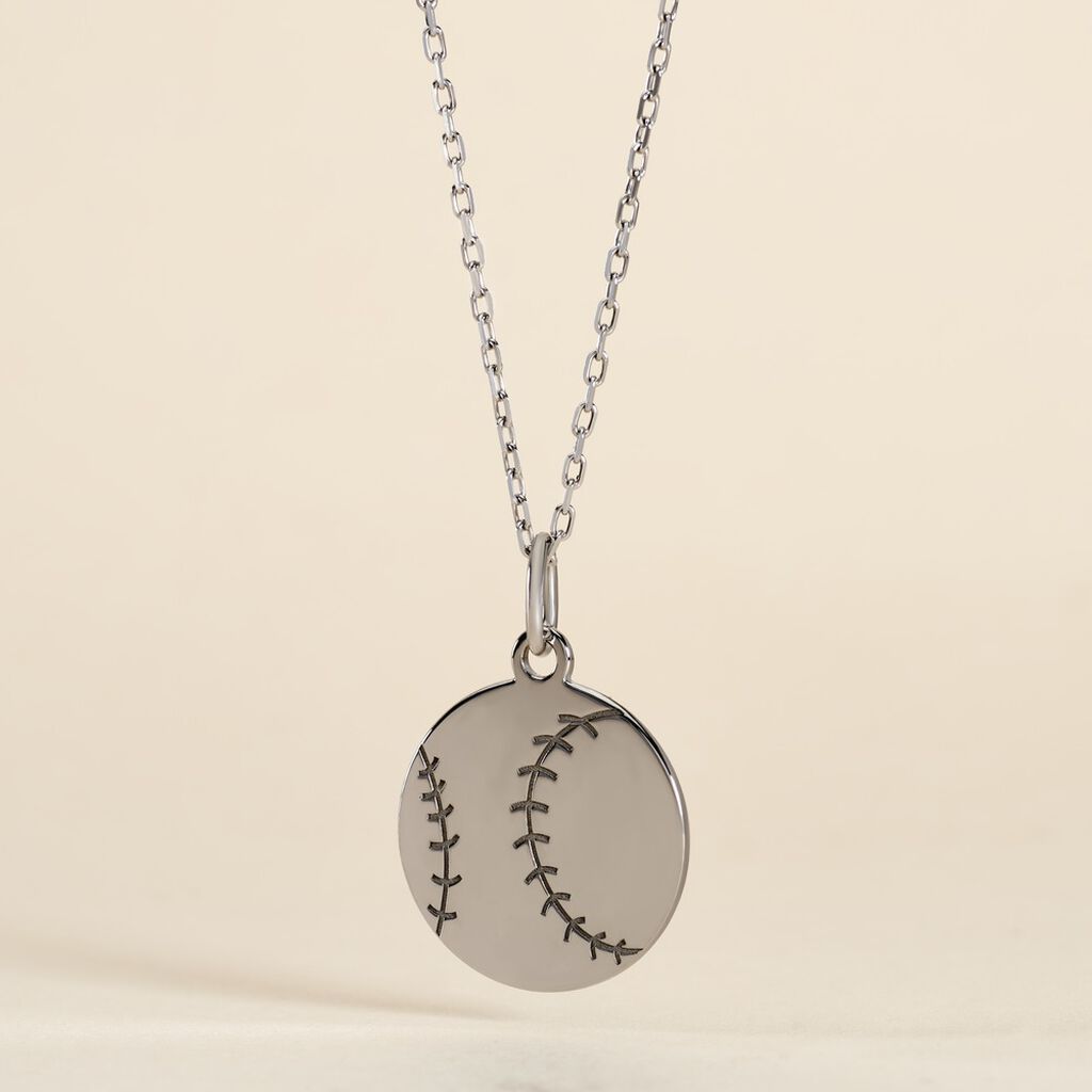 Pendentif Enee Argent Blanc