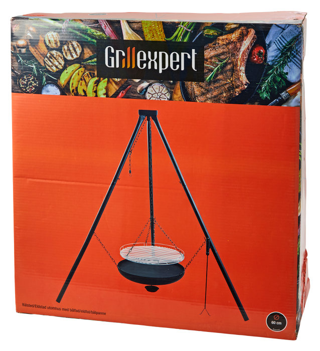 Bålsted tripod med bålfad og rist Ø55 cm - Grillexpert