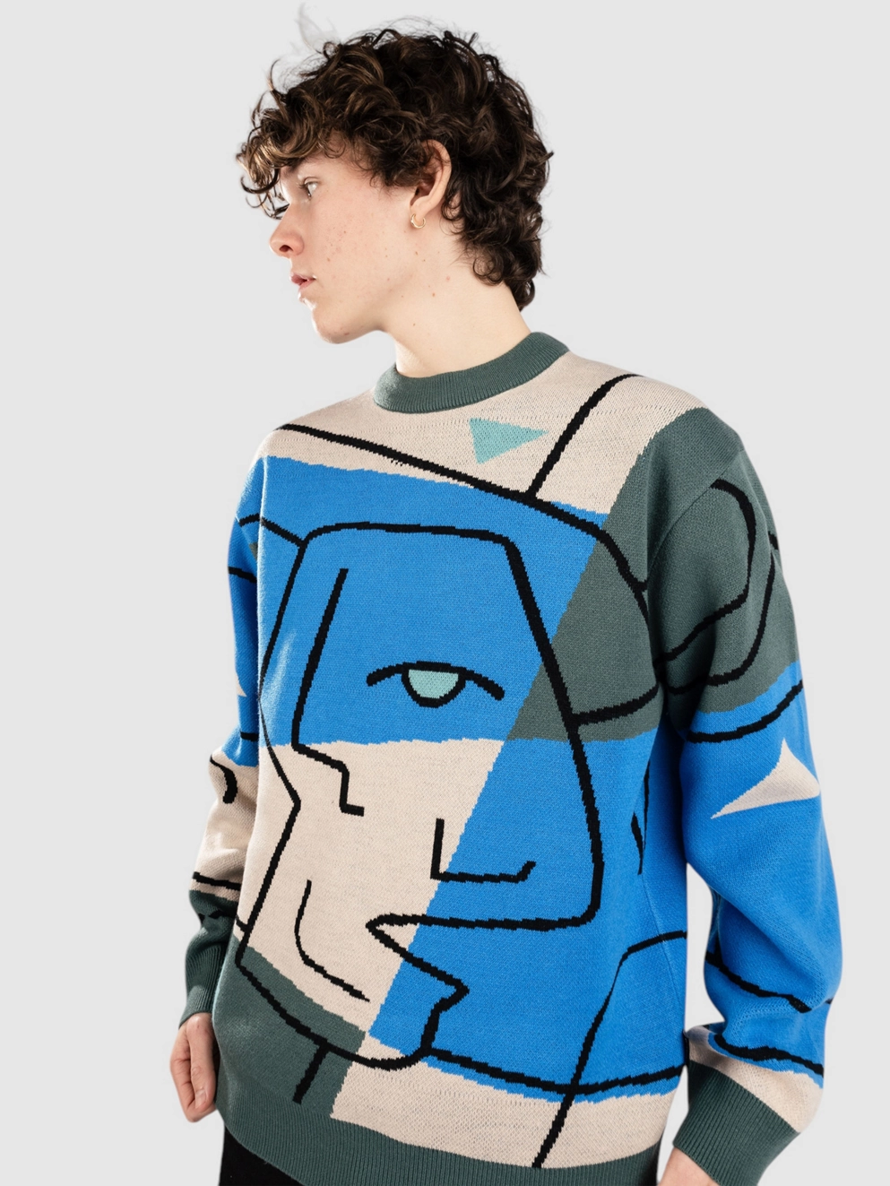 Blue Tomato Graphic Knit Pullover blue