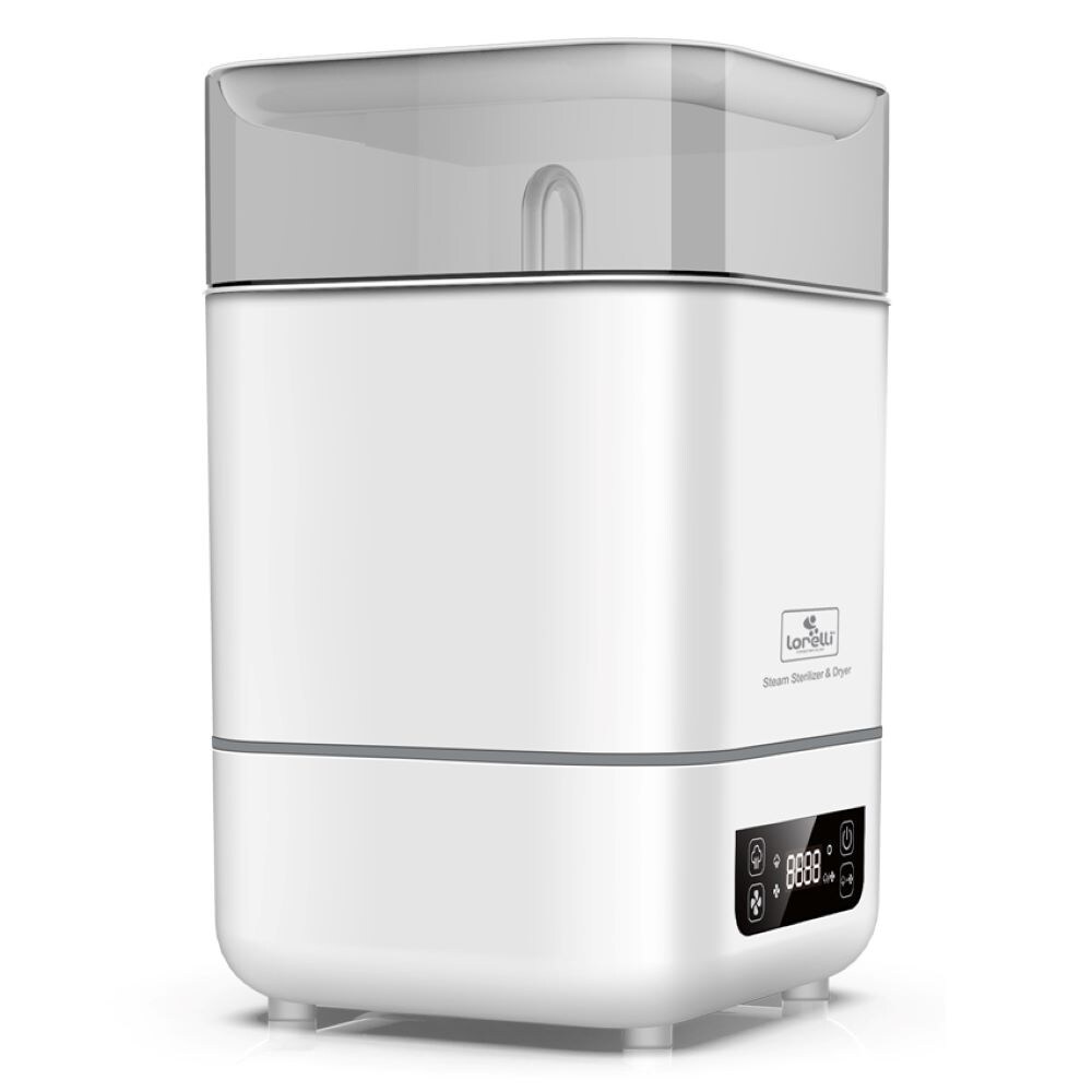 Lorelli Sterilisator und Trockner 2 in 1 Touchscreen-Display Messbecher, 2 Körbe weiß