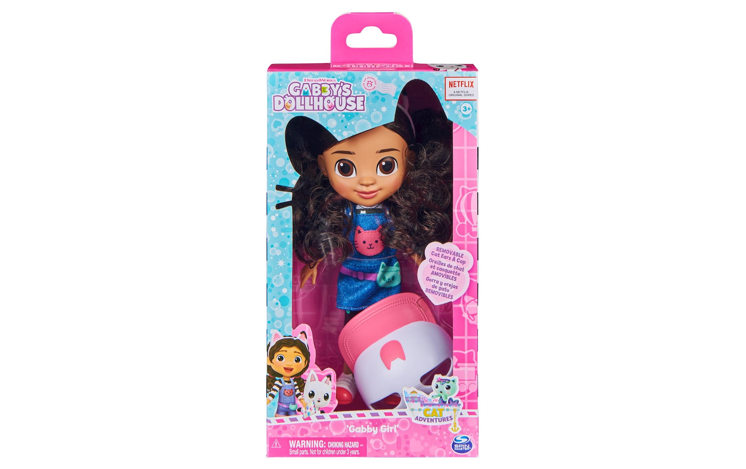 Puppe Gabby's Dollhouse Gabby Girl 20 cmPuppe mit abnehmbaren Katzenohren und Mütze