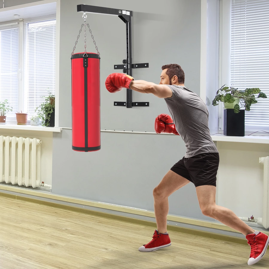 HOMCOM Boxsack Halterung bis 100 kg belastbar schwarz