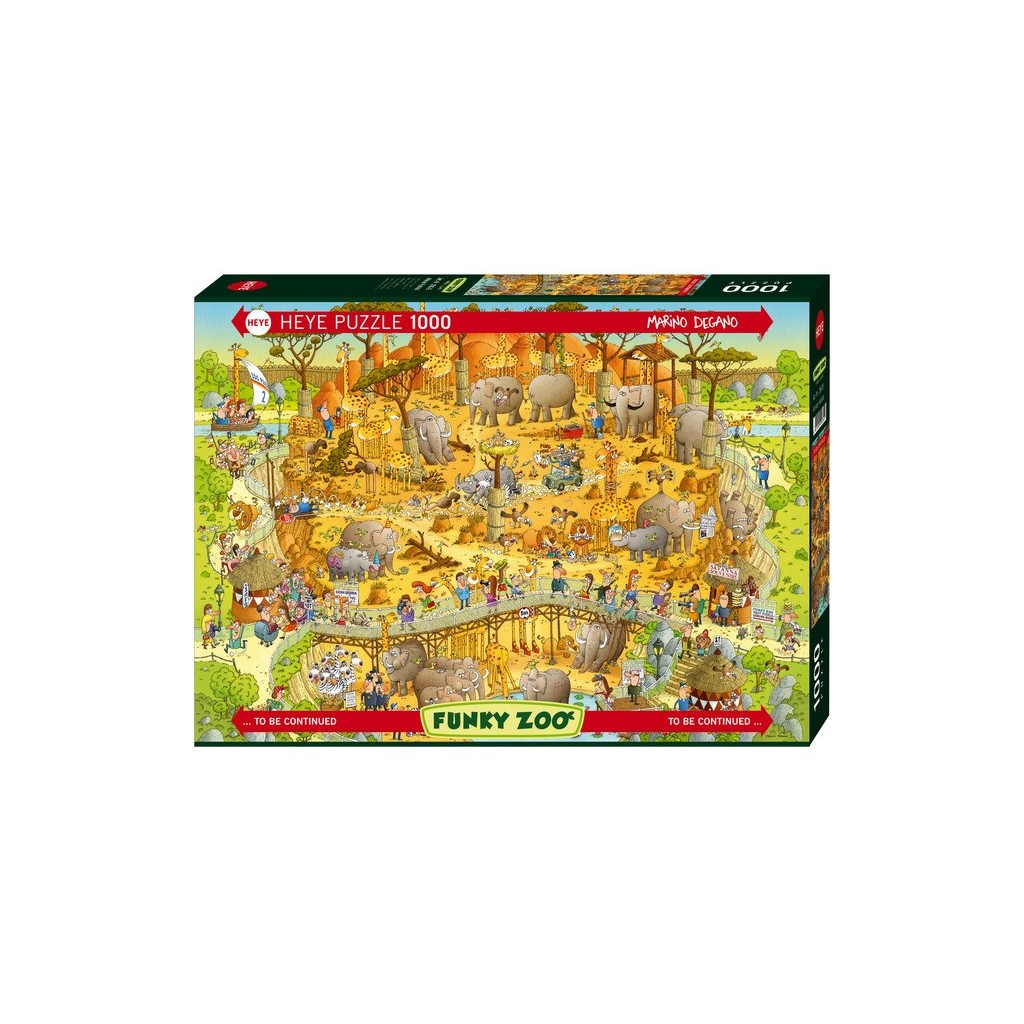 Puzzle - Funky Zoo- African Habitat de Marino Degano - 1000 Pièces