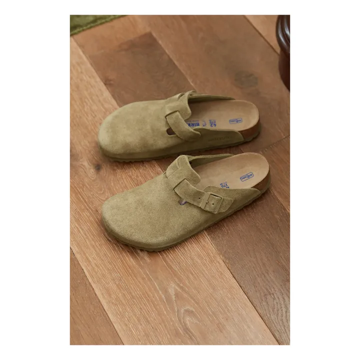 BIRKENSTOCK Mules Boston Chaussant Normal | Vert kaki clair