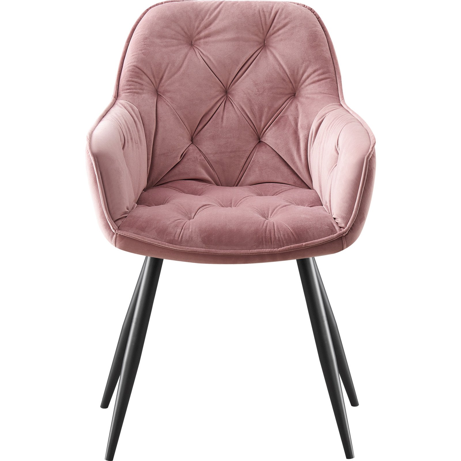 Armlehnstuhl Romana Samtvelours rose