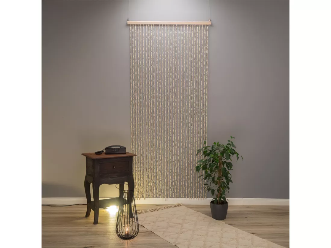 RIDEAU DE PORTE Rivière 200x90 cm beige