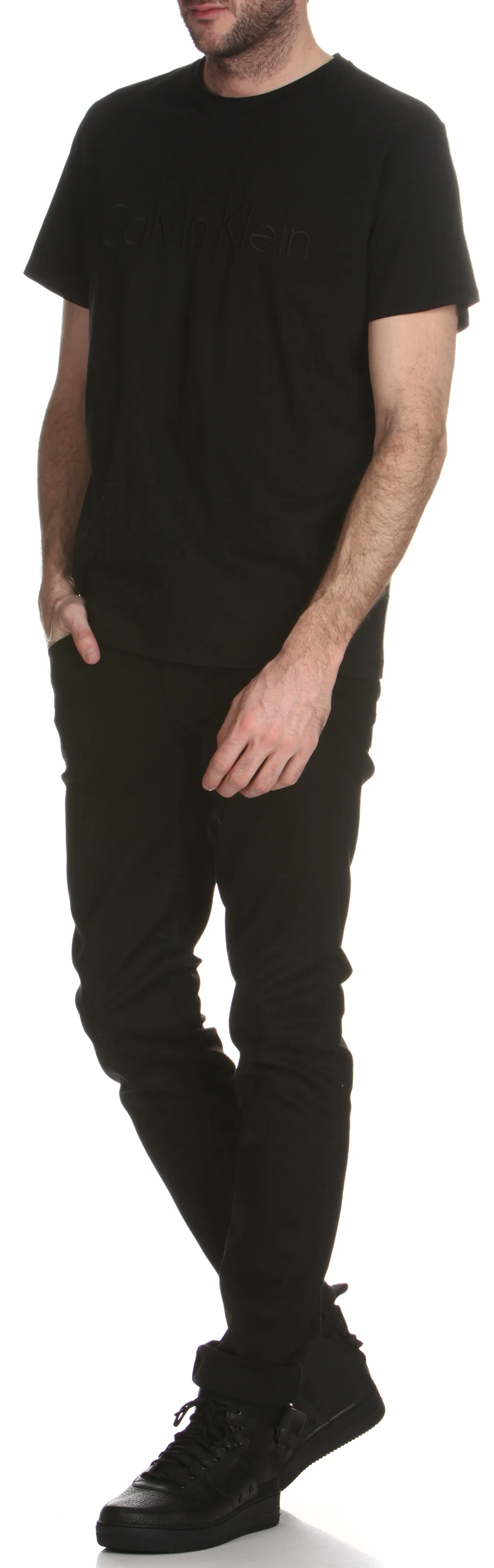 Jean slim-fit taille normale | Noir