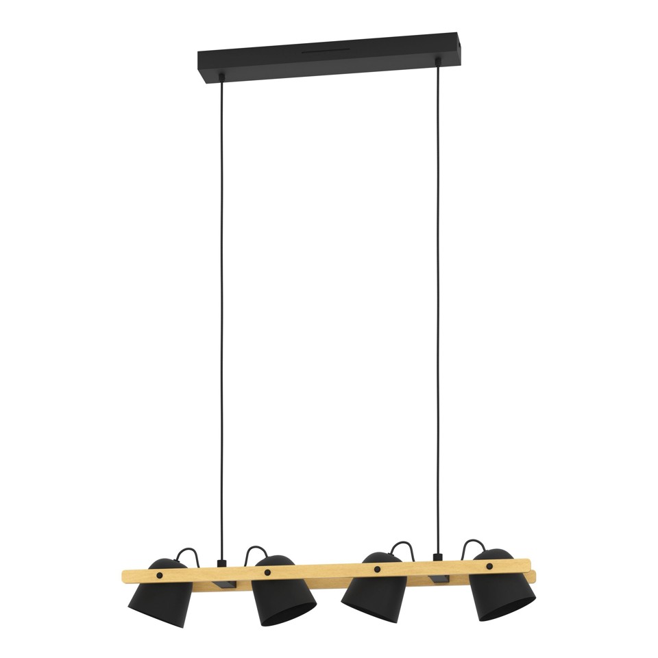 EGLO - Hornwood-Z langbordspendel natur og sort L78 - RGB + TW - Zigbee, Bluetooth