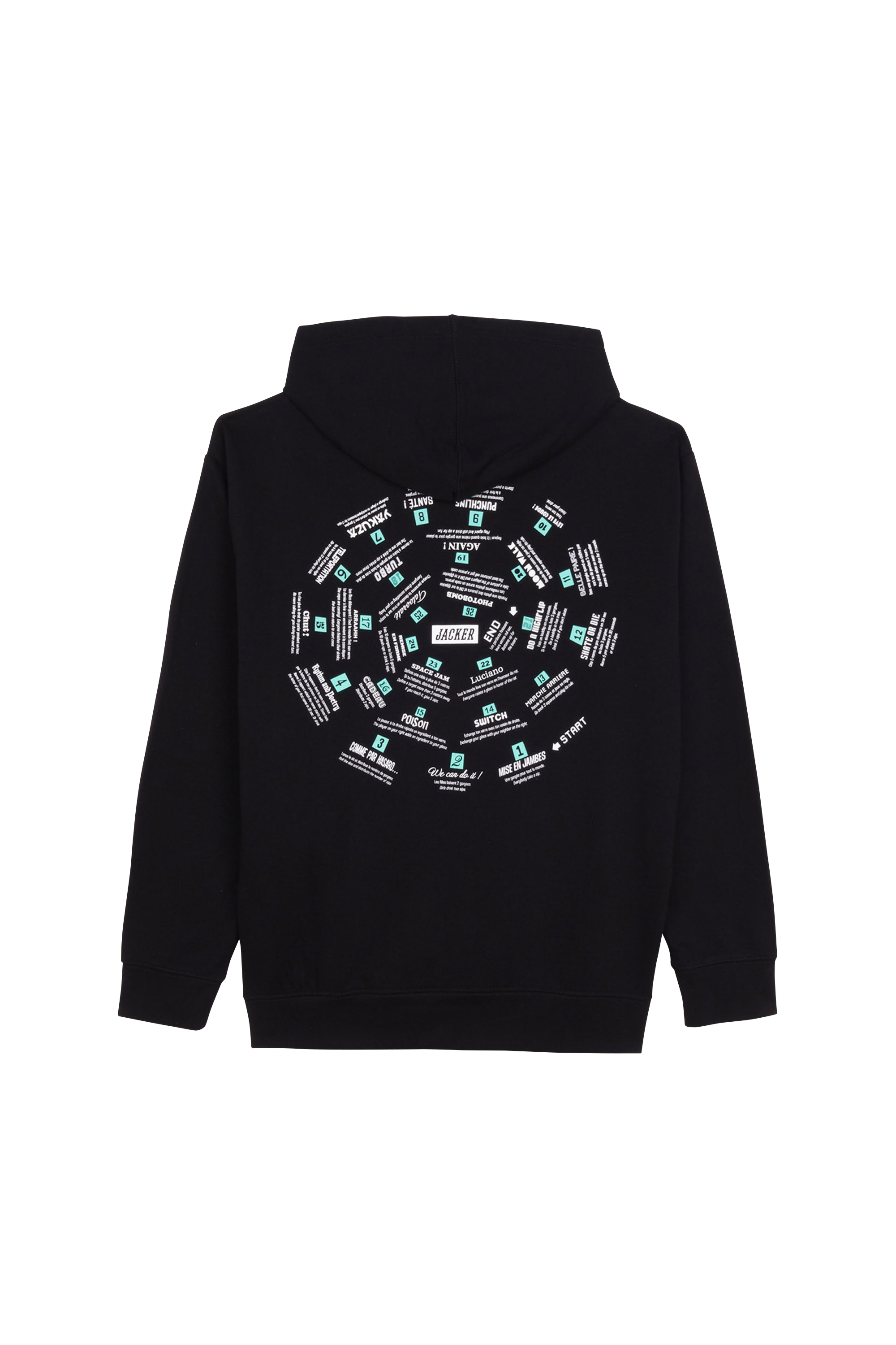 JACKER Hoodie SPIRAL GAME Noir