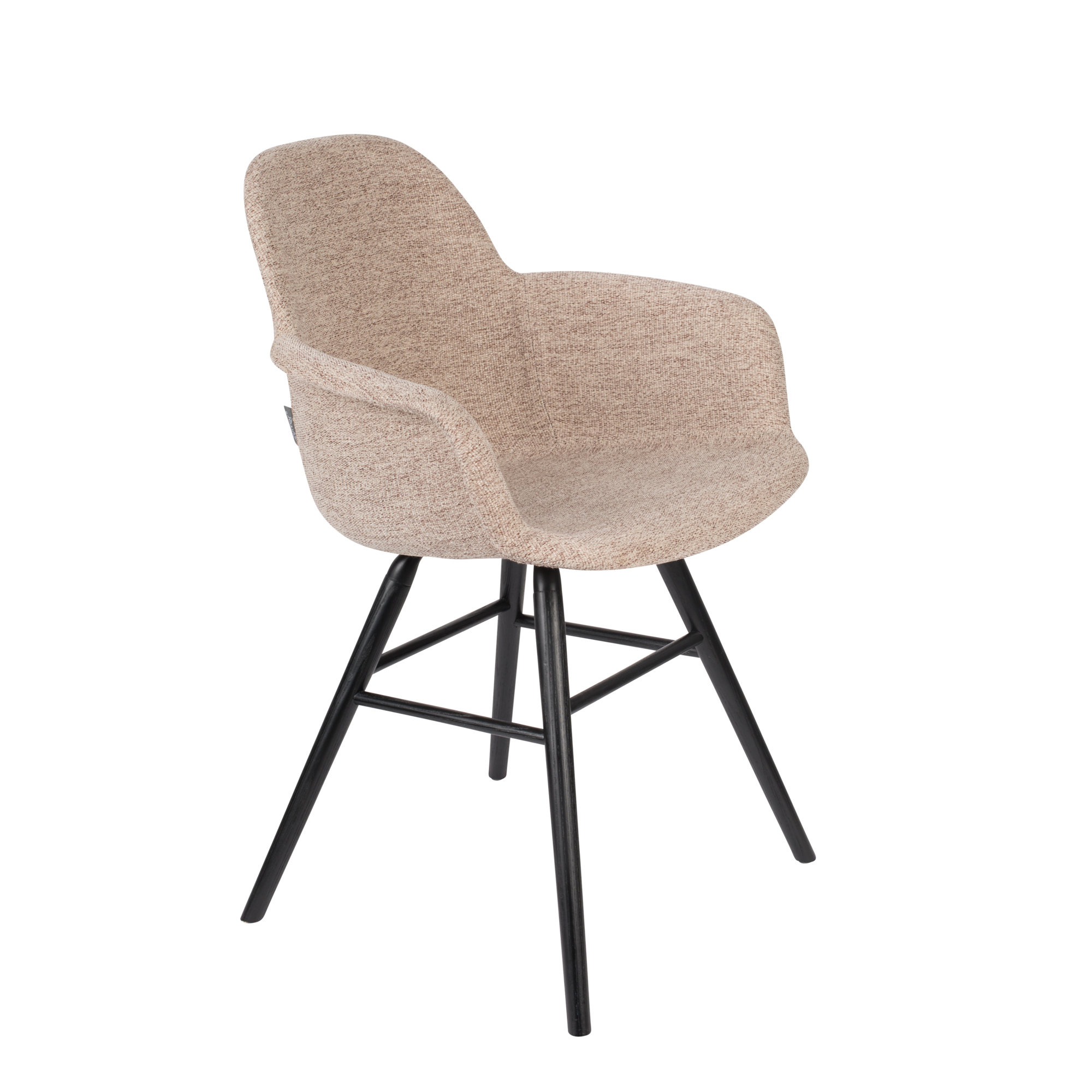 Eetkamerstoel Albert Kuip Soft met armleuning beige - set van 2