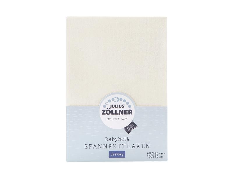 Julius Zöllner Fix-Leintuch Jersey Ecru 70 x 140 cm Spannbetttuch Jersey Ecru