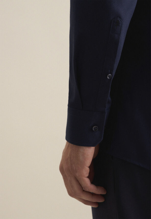 Seidensticker Business Shirt Regular Long sleeve Kent-Collar Uni Blue