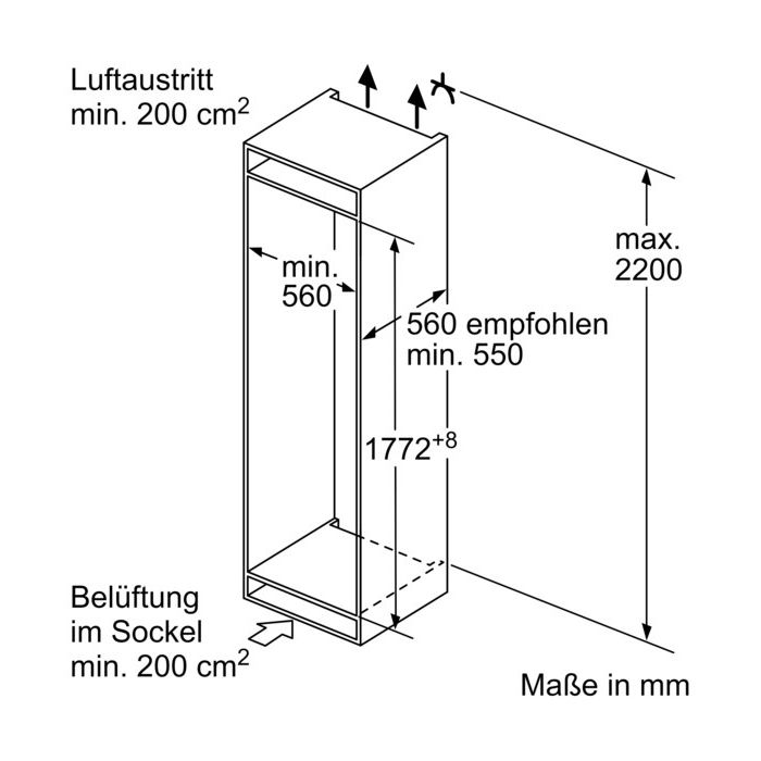 Siemens Set Einbau-Kühl-Gefrier-Kombi + Butterdose MK178KNF1A