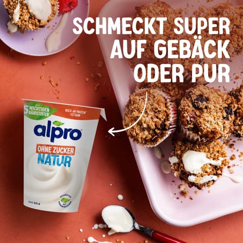 Alpro Soja-Joghurtalternative Natur ohne Zucker VEGAN
