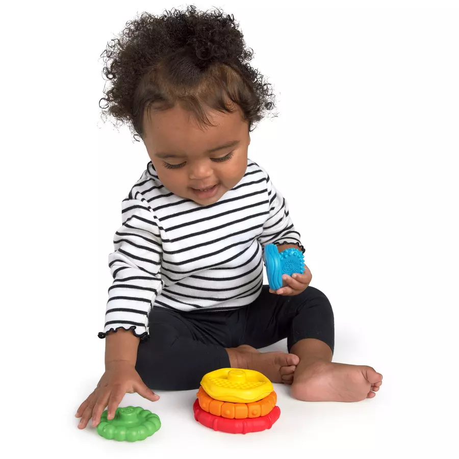 Baby Einstein Stack & Teethe™ Multi-Textur Beißring-Spielzeugset
