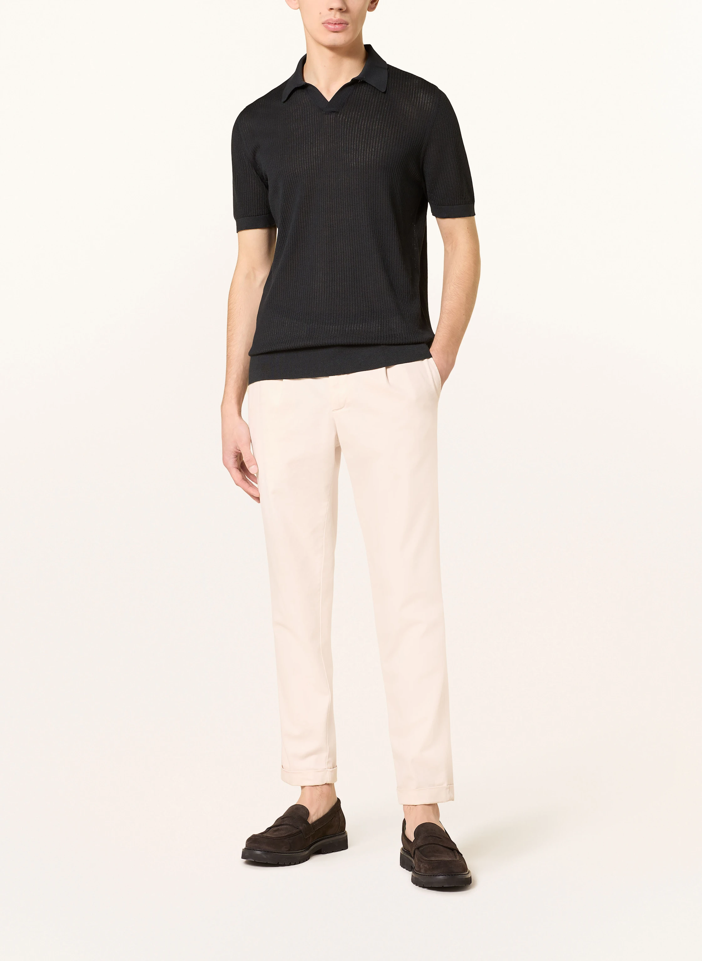 FEDELI Strick-Poloshirt