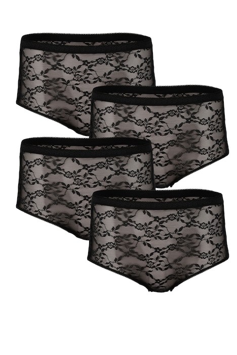 Maxislips, 4er-Pack, transparente Spitze