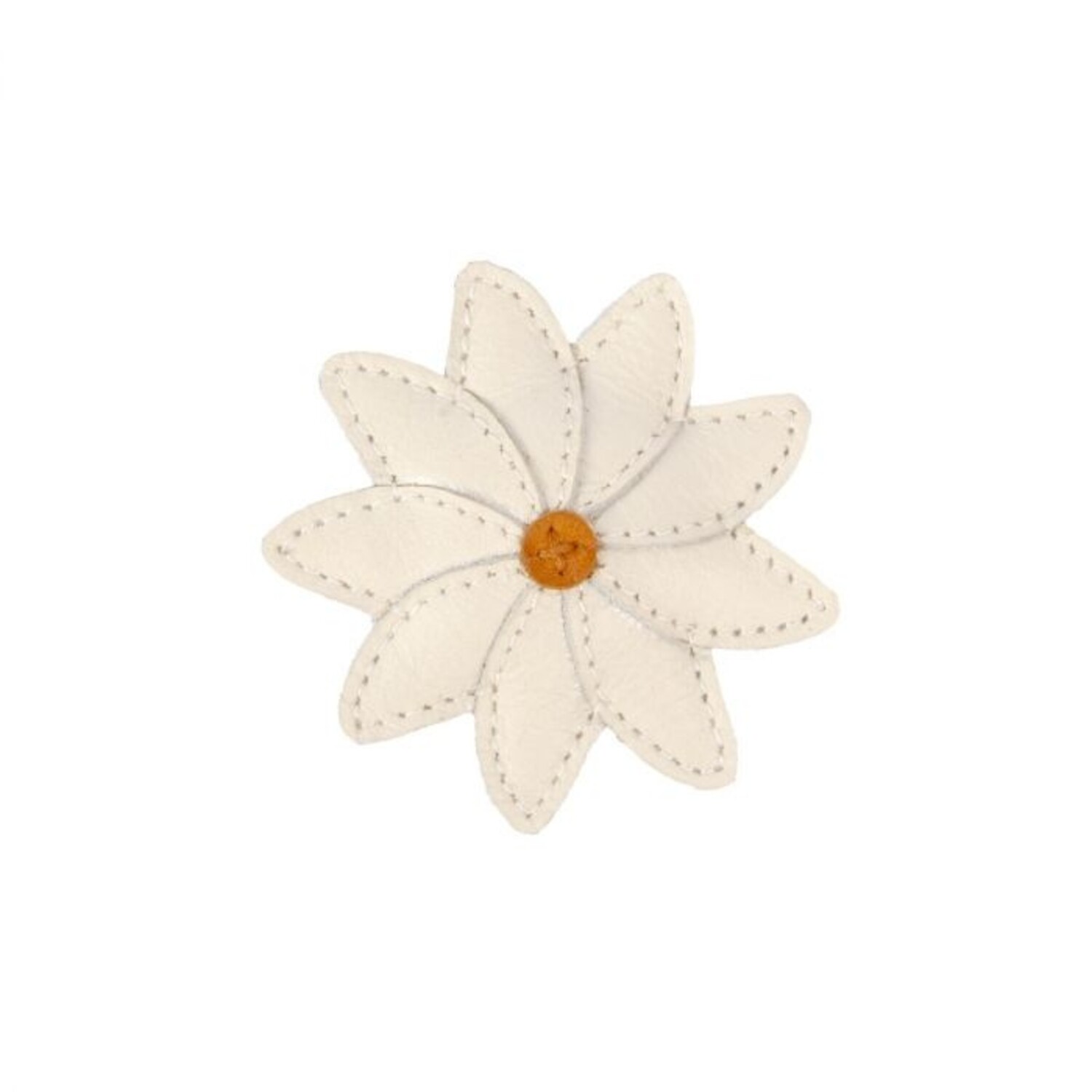 Donsje Amsterdam | Zaza Fields Hairclip | Daisy | Off White Leather