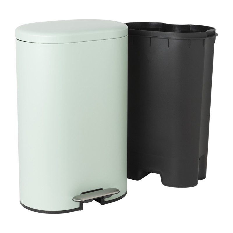 Pedaalemmer ovaal - groen - 30 liter