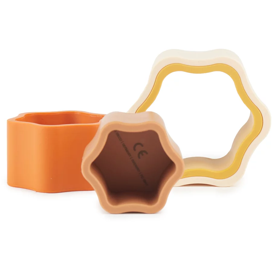 bieco Silikon Stapelturm Blume Chocolate Bliss