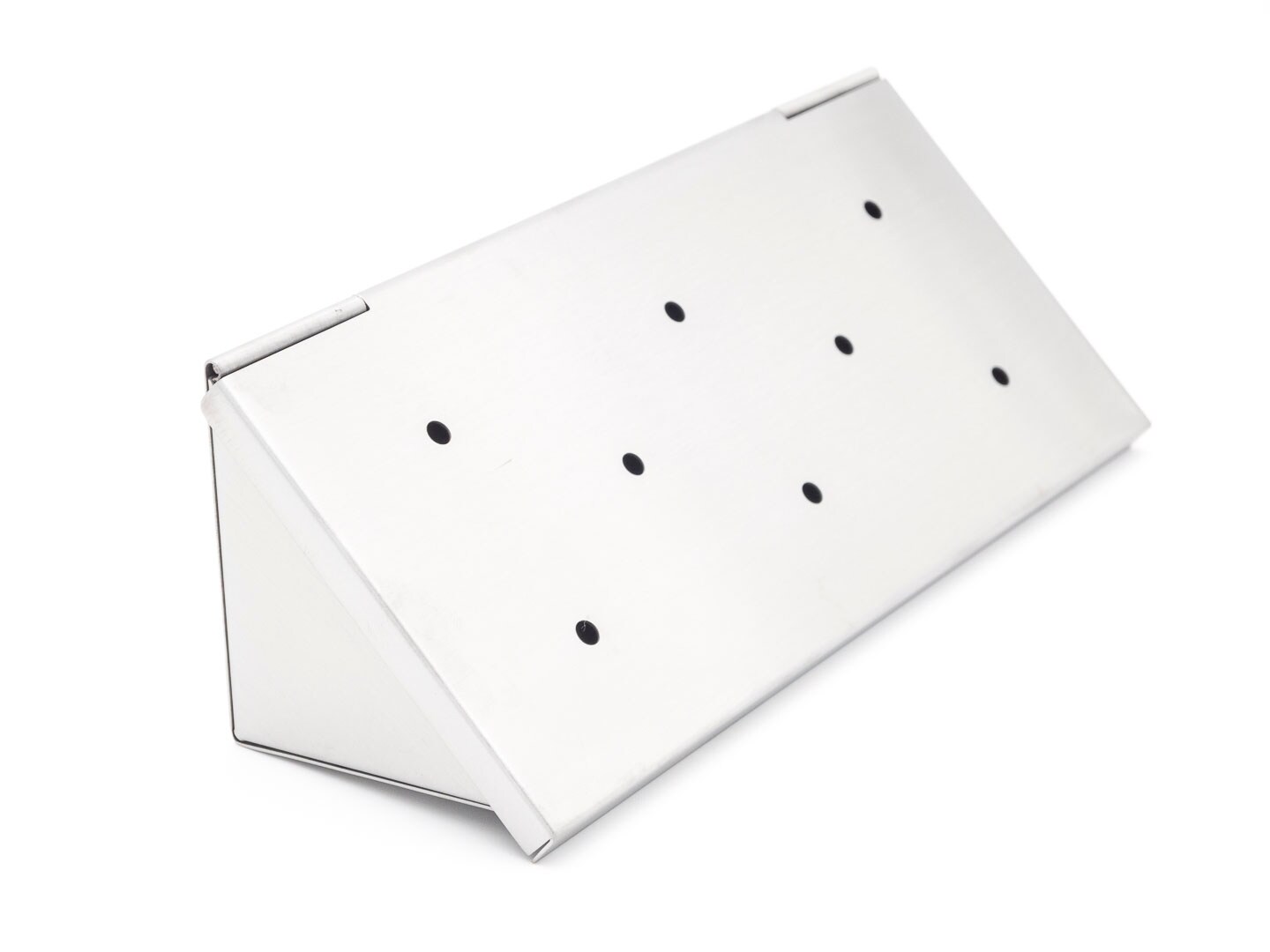 Räucherbox aus Edelstahl 22 x 10 x 5,5 cm mit Klappdeckel für Gas- und Holzkohlegrill: Ideal zum Aromatisieren von Grillgut