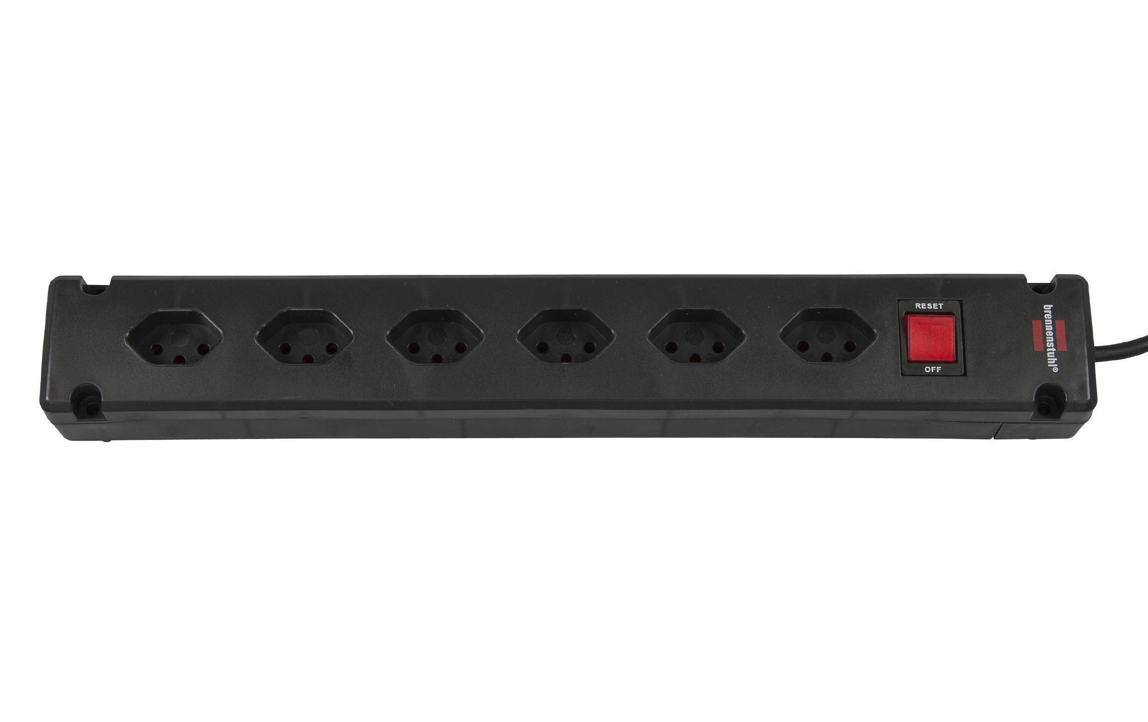 Steckdosenleiste Bremounta 6x T13Steckdosenleiste, Schwarz