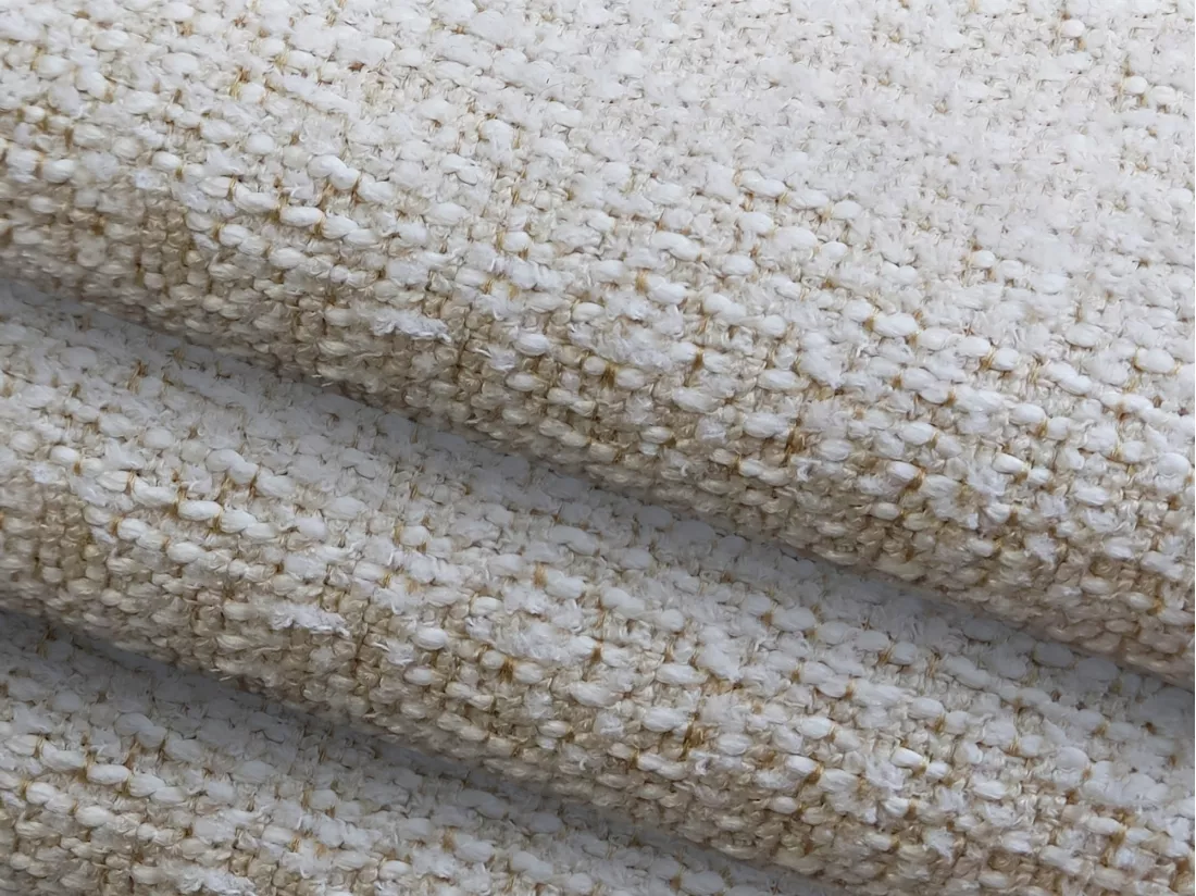 Fauteuil en tissu texturé - beige clair - AILANI