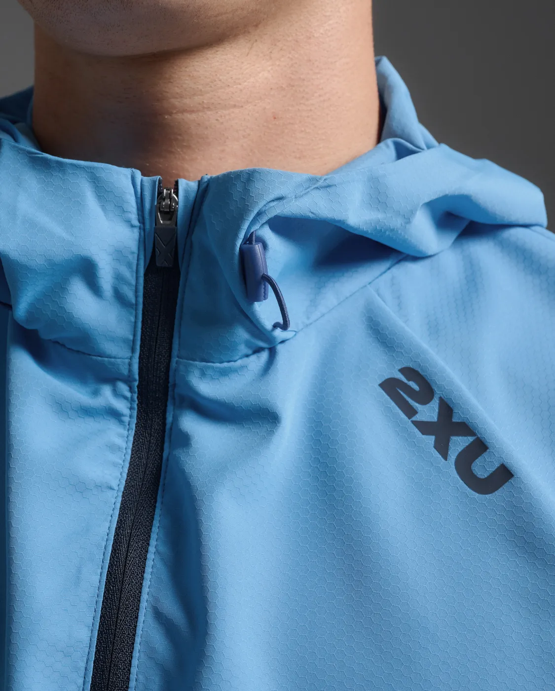 2XU Aero Hex Windbreaker Azure Blue/midnight