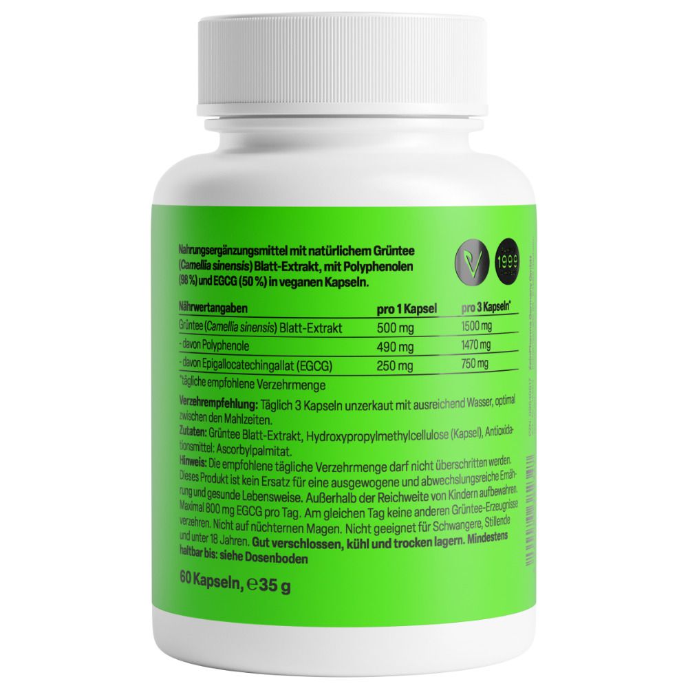 ZeinPharma® Grüntee Extrakt Kapseln Deluxe 500 mg