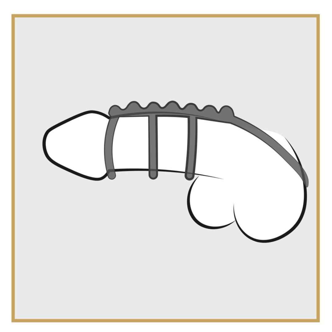 Penisring-Set, Penis-Hodenring, 4er | Für intensive Stimulation | Bad Kitty