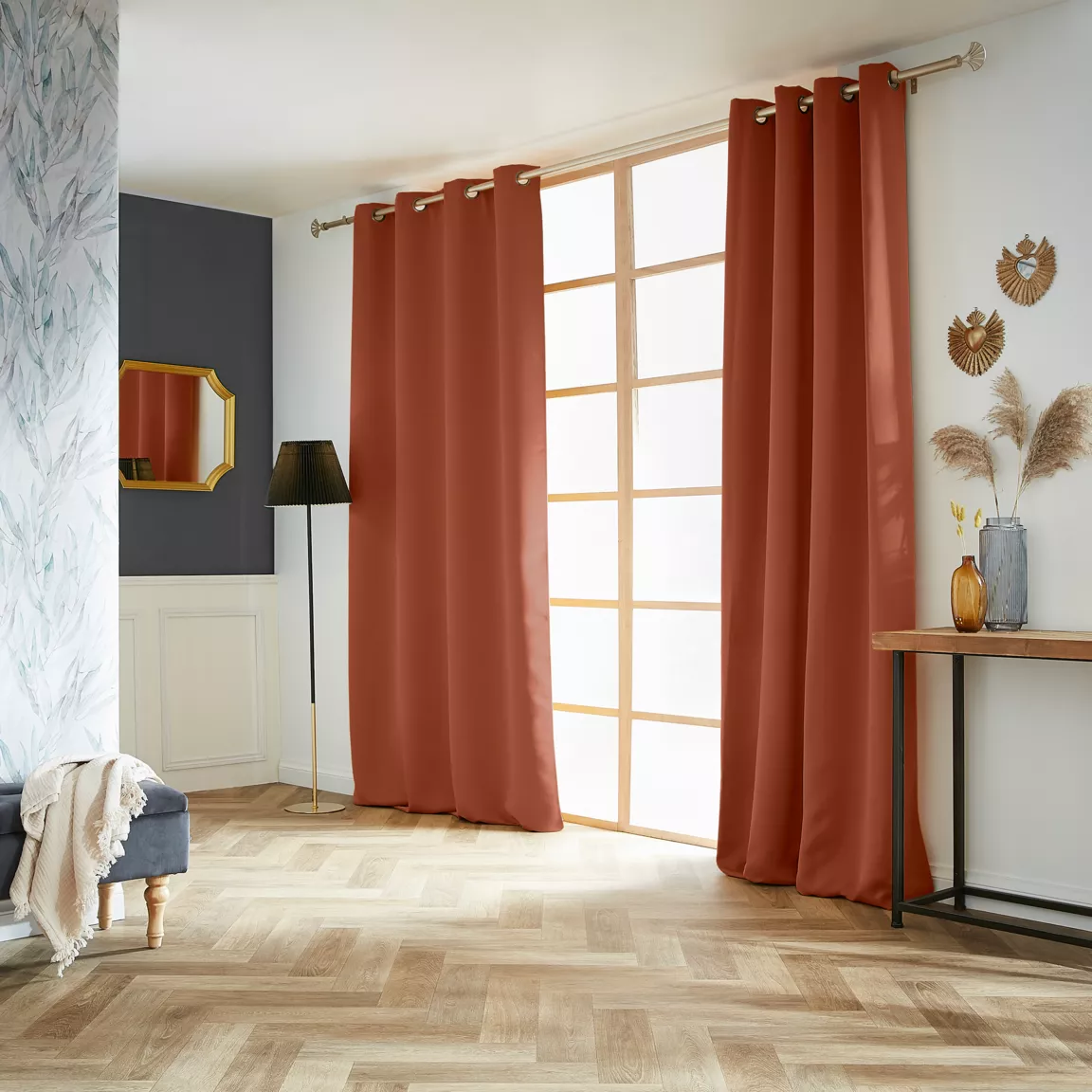 Rideau obscurcissant (140 x 260 cm) Dark Terracotta
