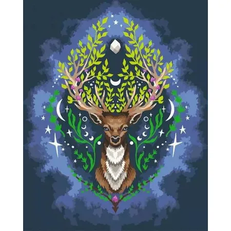 Ravensburger CreArt Pixie Cold: Mystic Deer - Malen nach Zahlen für Erwachsene