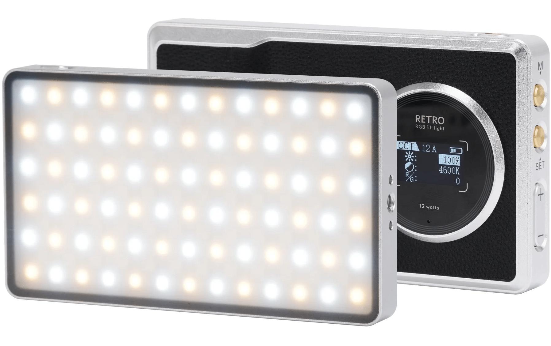 Videoleuchte Retro 08X8W Tragbare RGB-LED-Leuchte