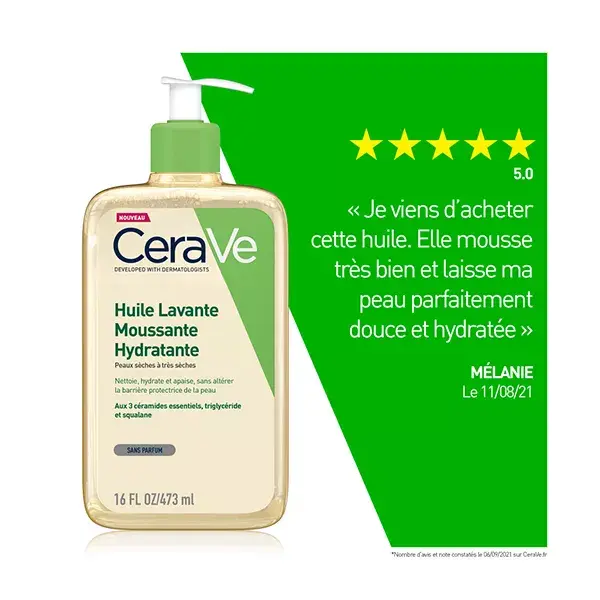 CeraVe Sabonete Facial Espuma Hidratante à Base de Óleo 473ml