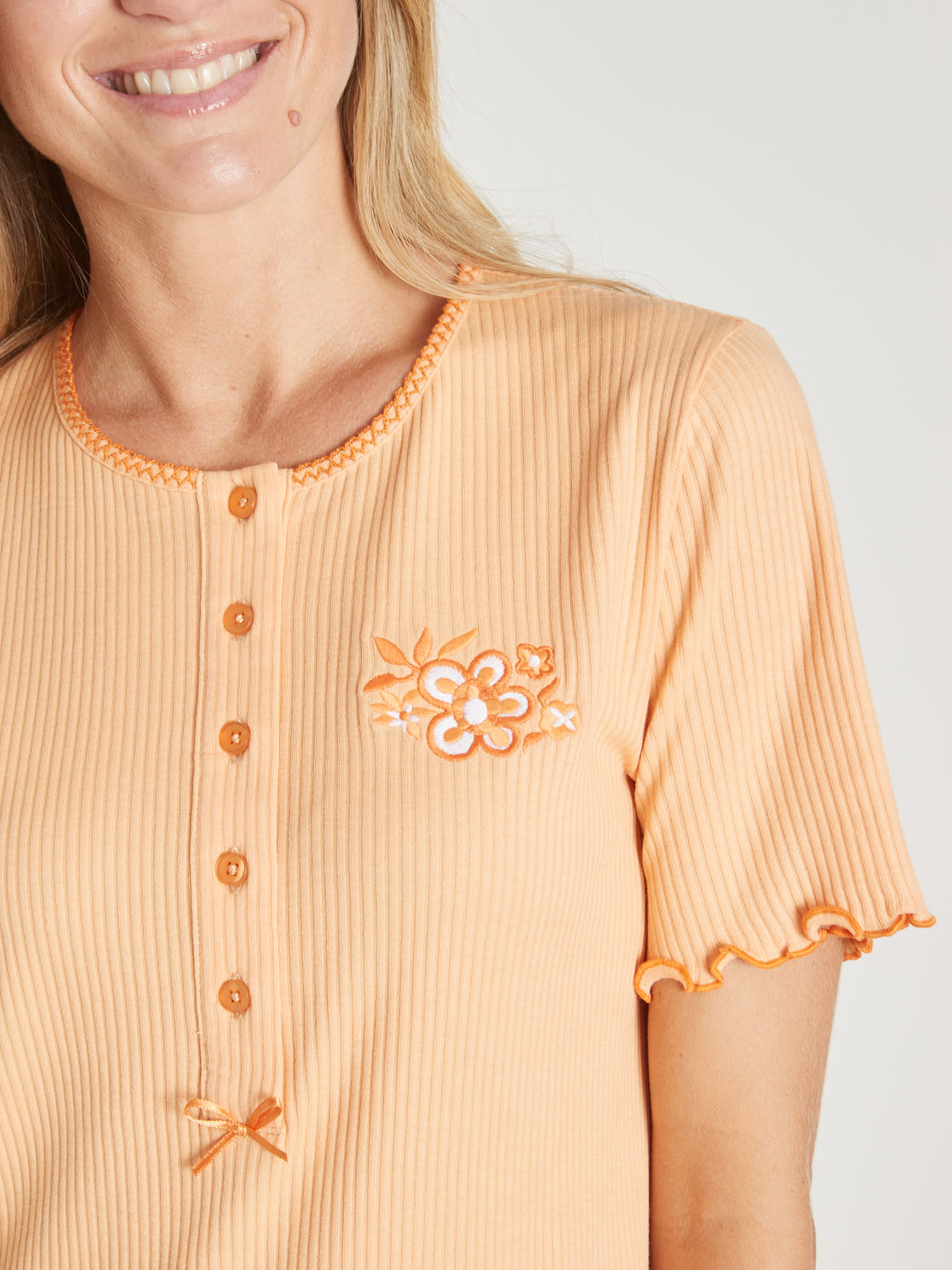 Chemise de nuit longue, interlock