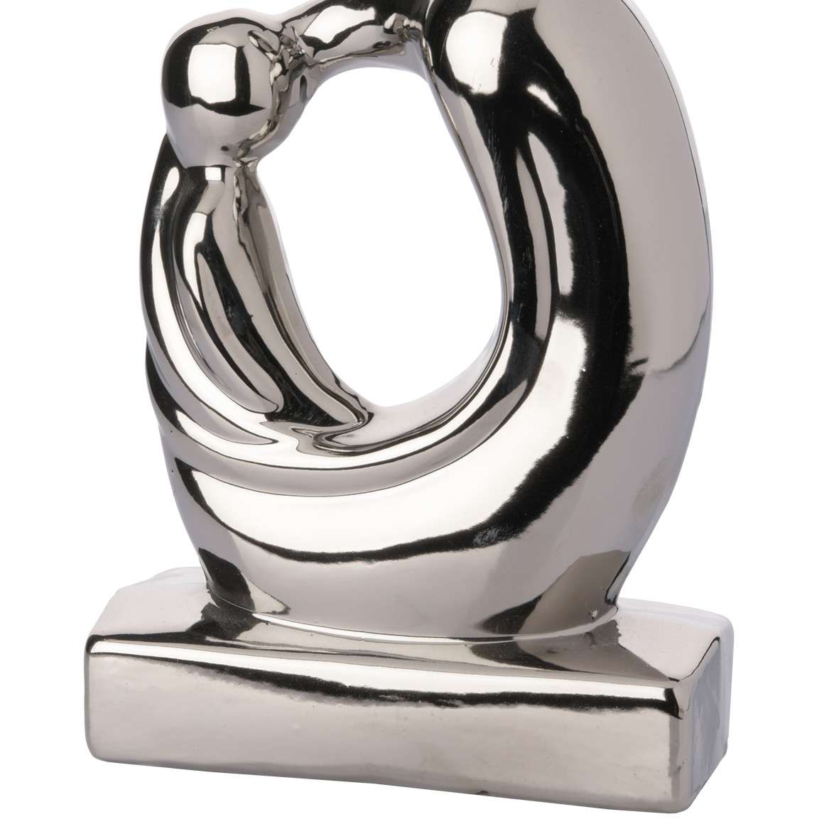 Deko-Figur Mutter und Kind silber