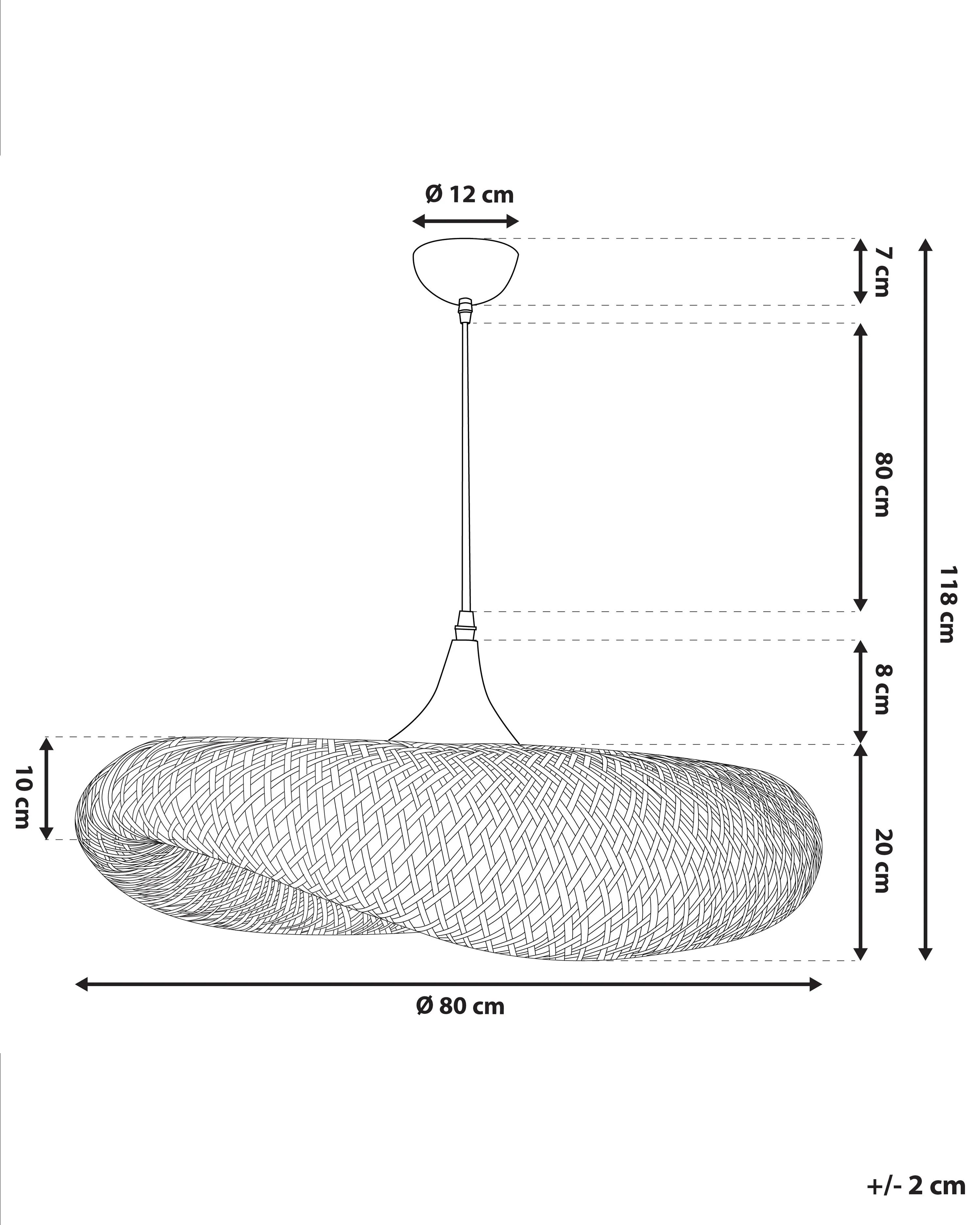Hanglamp BOYNE Bamboehout Lichtbruin
