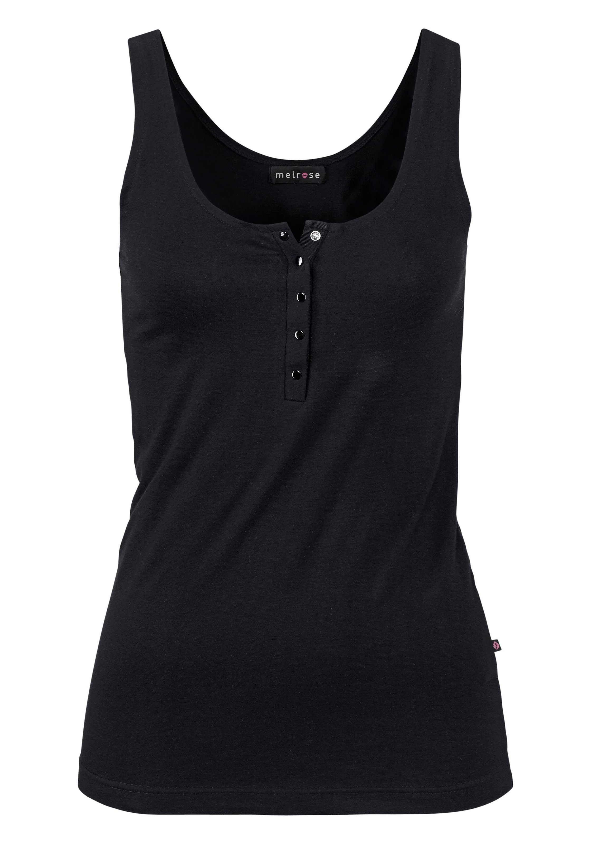 Melrose Tanktop 2er-Pack,  figurbetont, mit Knopfleiste