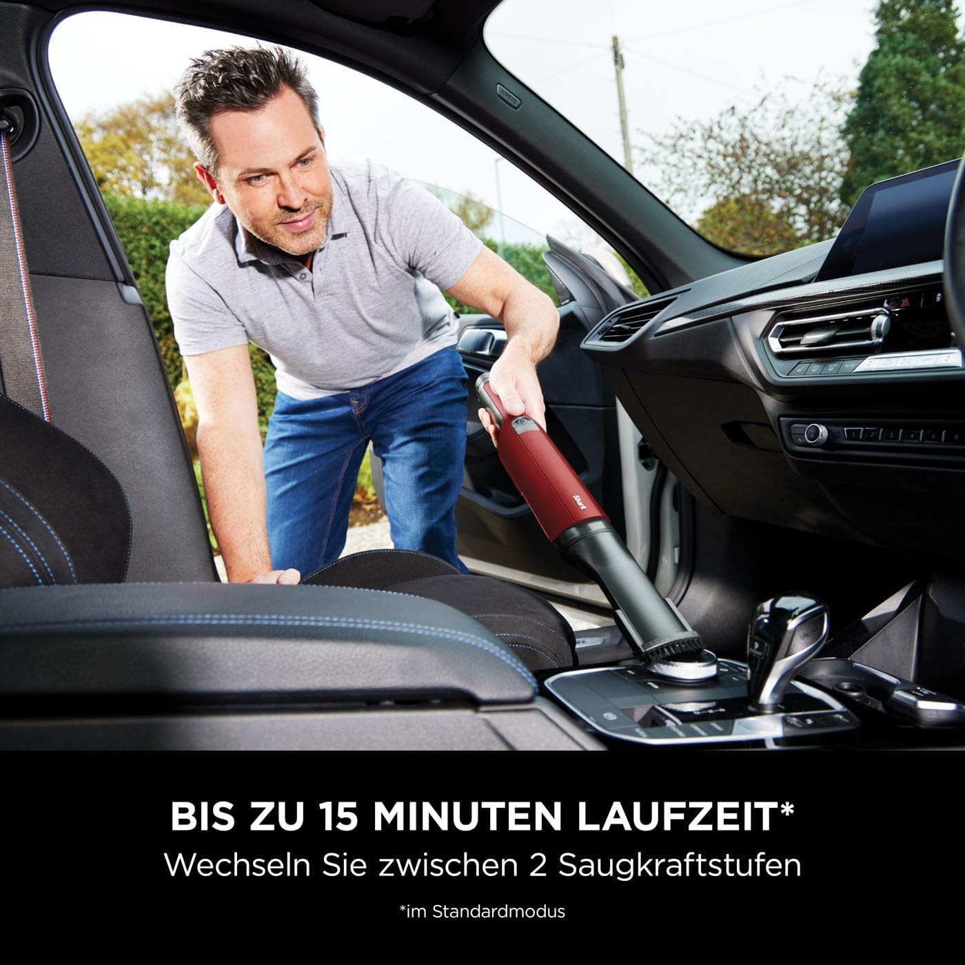 Shark WandVac 2.0 kabelloser Mini-Handstaubsauger, klein und leicht, leistungsstarker Akku-Handstaubsauger mit Boost-Modus, Tier- und Staub-/Fugendüsen, Ladestation, Orangerot, WV270EUSB