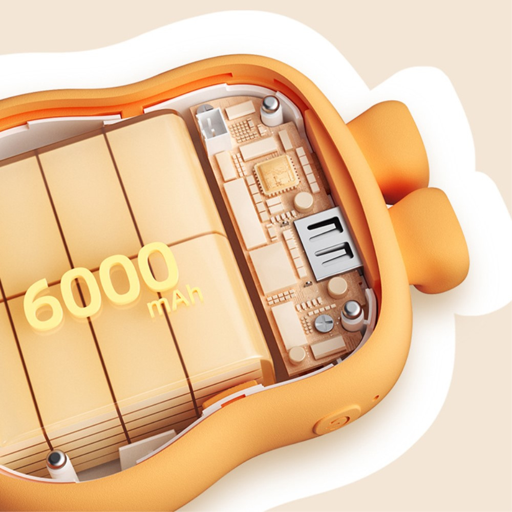 (5V/2A) 2in1 6000mAh USB Powerbank Ladegerät   Handwärmer - Toast