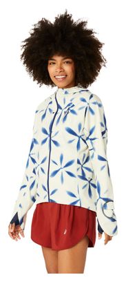 Veste imperméable Asics Metarun Shibori Beige/Bleu Femme