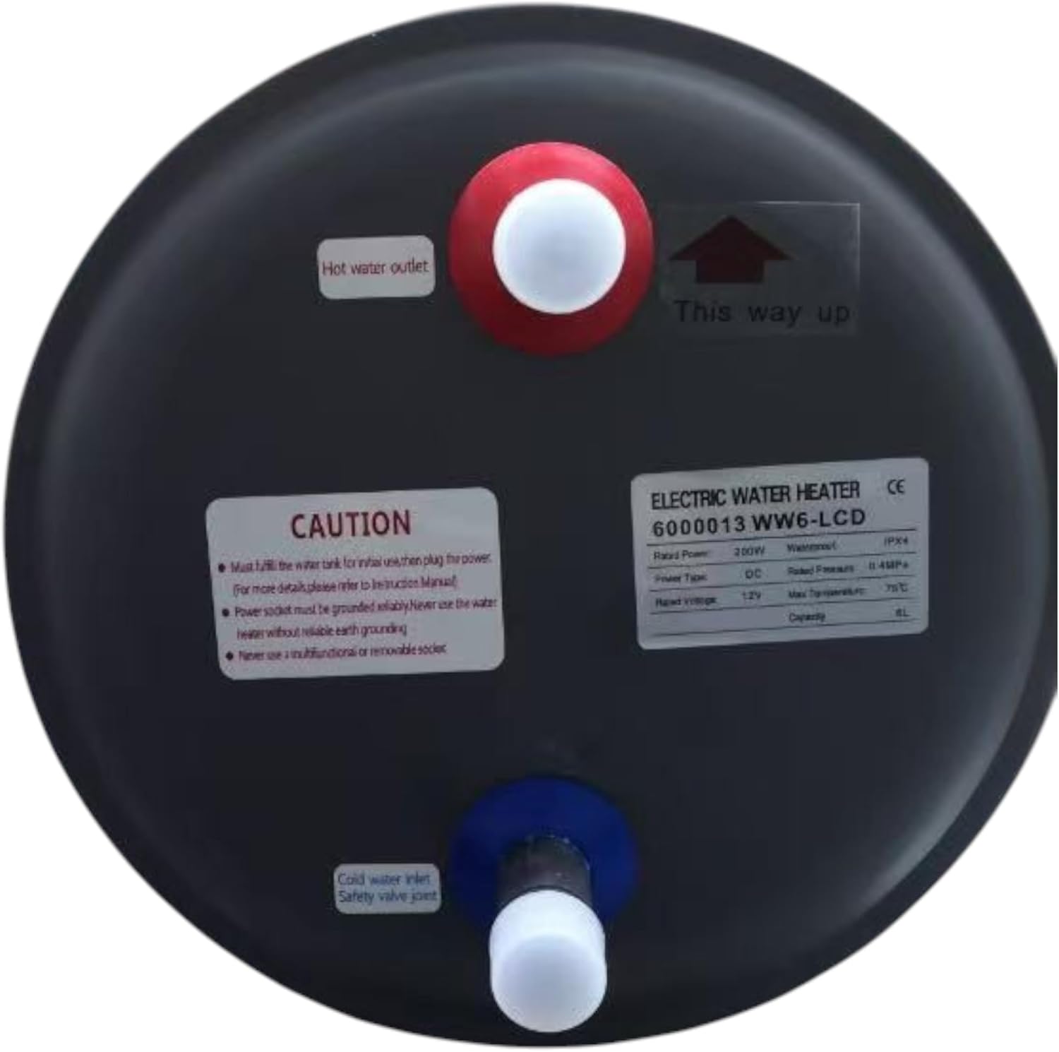 Swiss Outdoor S.O. Camper Warmwasserboiler 6 Liter 12V 200W mit LCD Display Bedienelement Wohnwagen Wohnmobil Boiler Wasserversorgung Wasserboiler Warmwasser