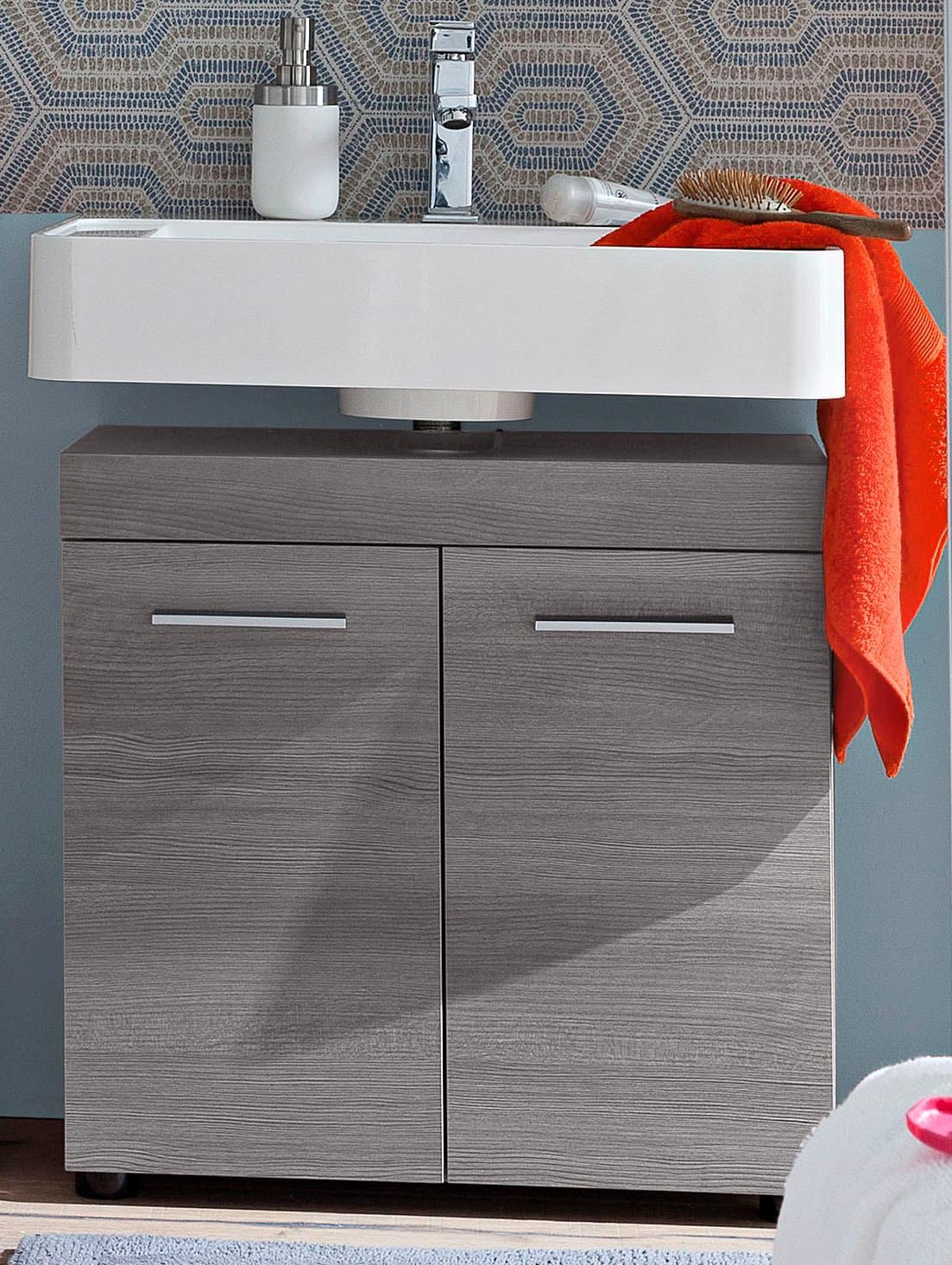 welltime Waschbeckenunterschrank »Royan« Waschbeckenunterschrank mit 2 Türen - (B/T/H) 58/31/57 cm