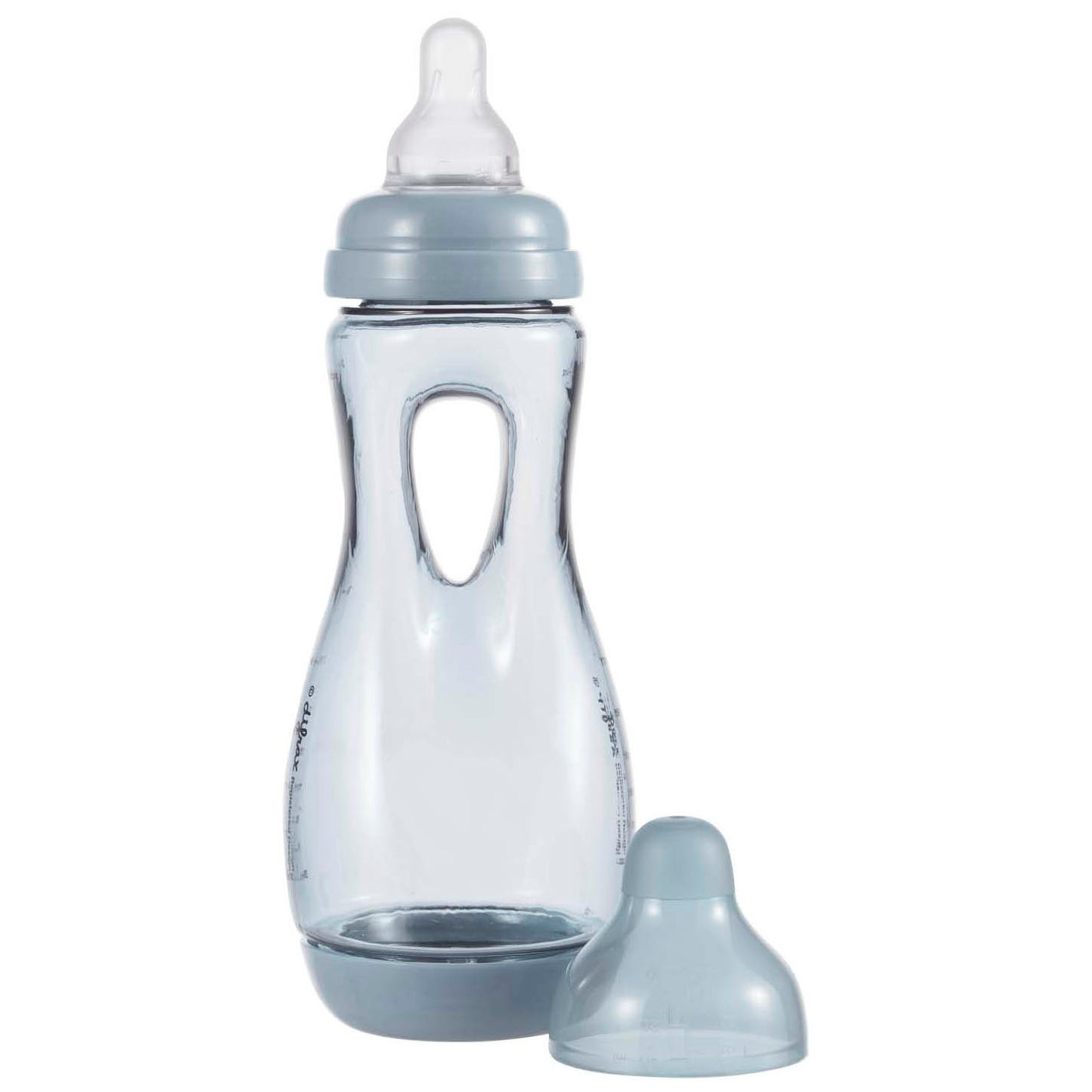 Difrax handgreep fles 240 ml Stone stonegrey grijs
