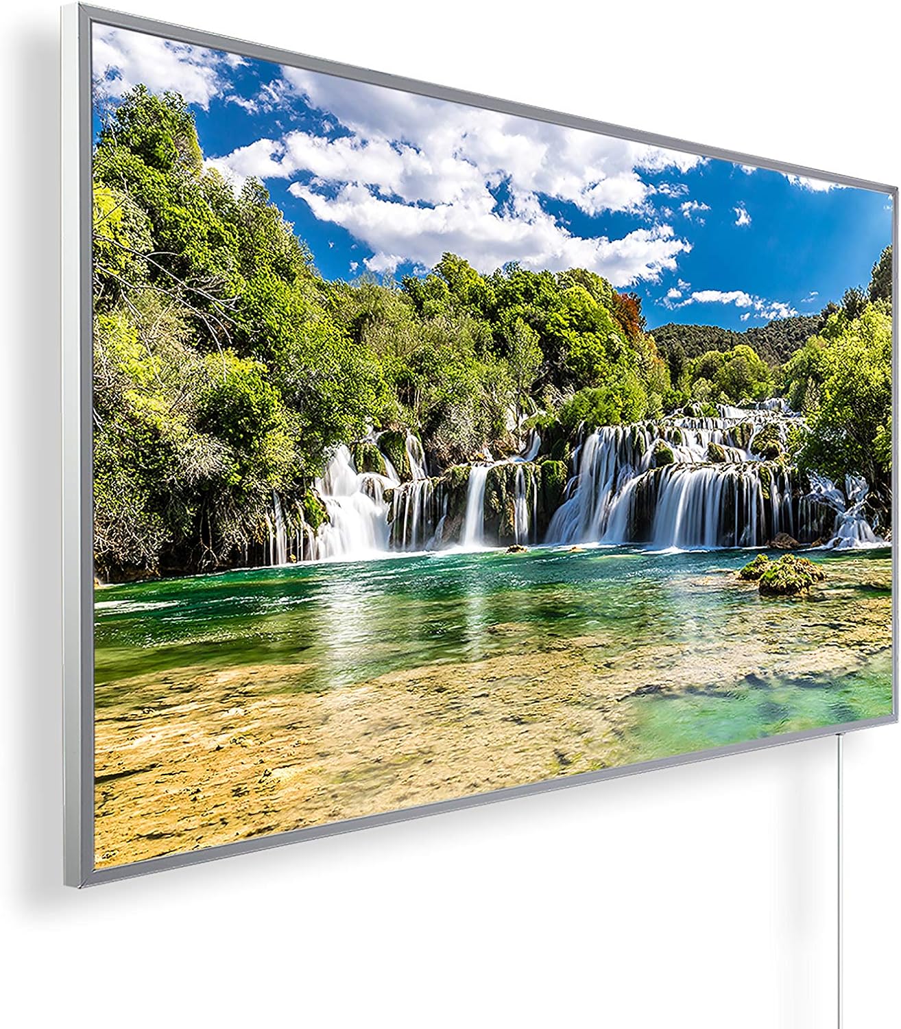 Infrarotheizung mit Bild – Bildmotiv – TÜV SÜD - 1200 Watt Bildheizung - Weißer Rahmen (18. Nationalpark)