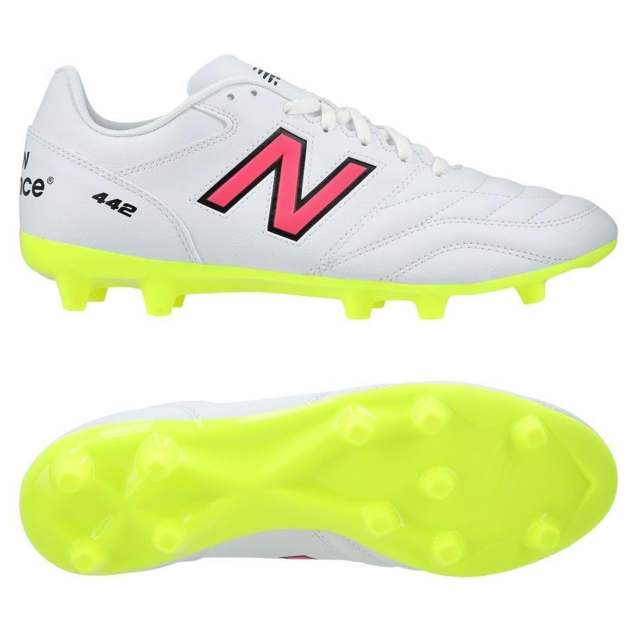 New Balance 442 2.0 Academy FG - Blanc/Violet/Jaune Fluo