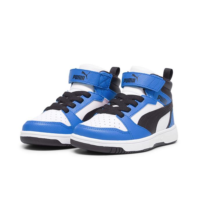 PUMA Jr Rebound V6 Mid Sneakers PUMA-WHITE-PUMA-BLACK-RACING-B